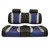 EZGO Golf Cart TXT RXV | Madjax Tsunami Seat Cushions Black Silver Blue