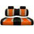 Club Car Precedent 2012-Up | Madjax Tsunami Seat Cushions Black Silver Orange