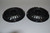 Golf Cart EZGO Yamaha Club Car 8" Turbine Black Gold Wheel Cover Hub Cap | Set 2