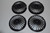 Golf Cart EZGO Yamaha Club Car 8" Turbine Black Gold Wheel Cover Hub Cap | Set 4