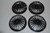 Golf Cart EZGO Yamaha Club Car 8" Turbine Black Gold Wheel Cover Hub Cap | Set 4