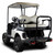 Madjax Genesis 300 Rear Deluxe Flip Seat | EZGO RXV Cart 2008-Up | Oyster