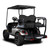 Madjax Genesis 300 Rear Deluxe Flip Seat | EZGO RXV Cart 2008-Up | Black