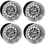 Golf Cart GTW 10x7 Machined Black Medusa Wheels | Set of 4 | 3:4 Offset 4/4