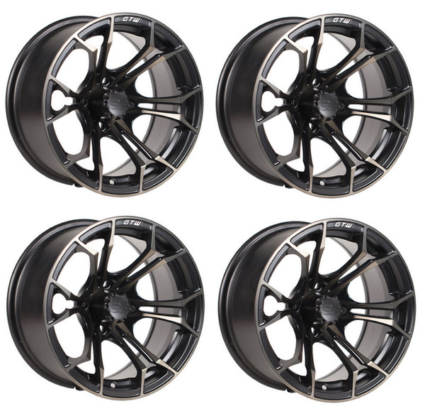 Golf Cart GTW 14x7 Matte Black Bronze Wheels | Set of 4 | 3:4 Offset 4/4