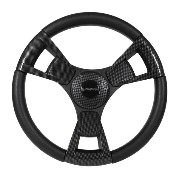 Gussi Model 13 Black Carbon Fiber Steering Wheel | Yamaha Golf Cart 1996-Up