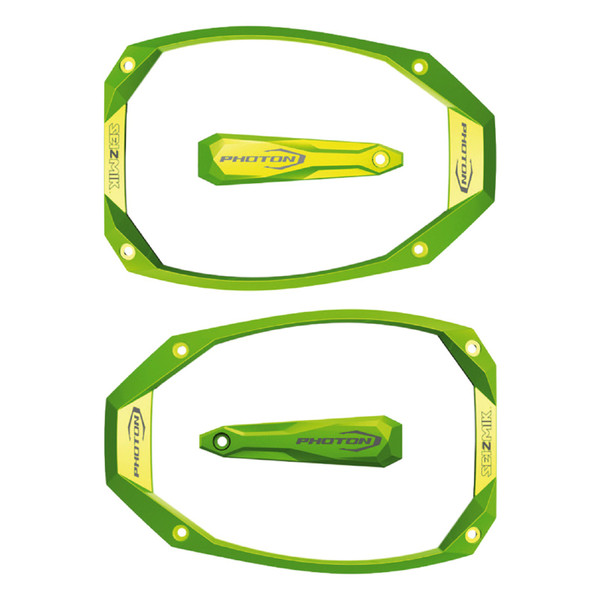 Seizmik Photon Cast Aluminum Side View Mirrors Bezel Trim Kit | Green