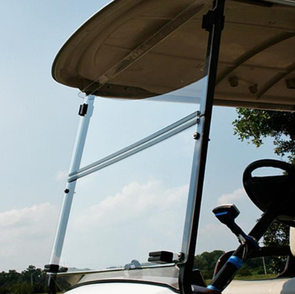 Yamaha Drive2 Golf Cart 2017-Up Clear Folding Front Winshield Bolt-On