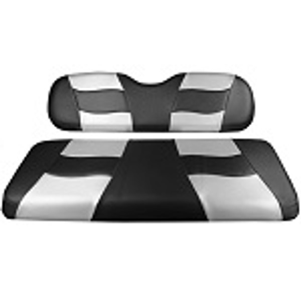 MadJax Riptide Black / Carbon Silver Front Seat Covers | Club Car Precedent 2004-Up