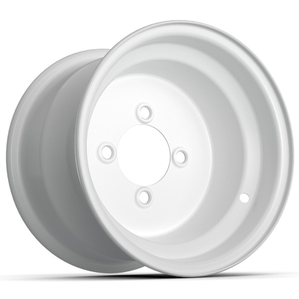 Golf Cart GTW 10" 10x7 White Steel Wheel | 3:4 Offset