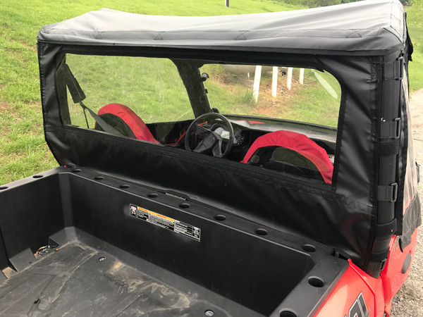 Polaris General 2016-2023 Rear Vinyl Windshield Wind Jammer Custom Made | Black