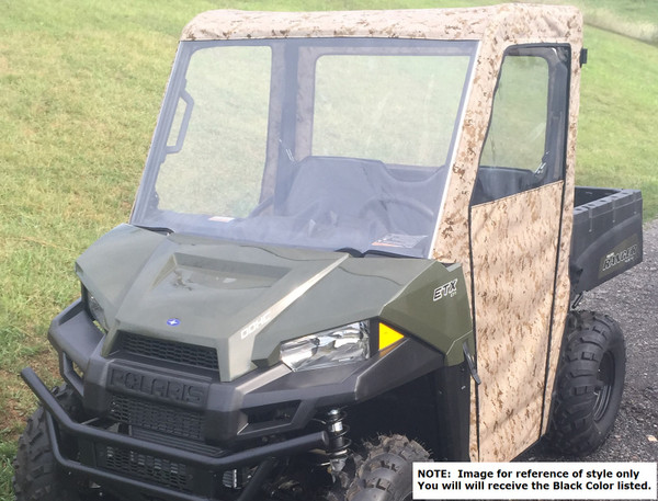 Polaris Ranger Midsize 2015+ Full Cab Cabin Enclosure | Made to Order | Black