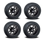 Golf Cart GTW 10" Storm Trooper Black Wheel | 205/50-10 Tire | Set of 4