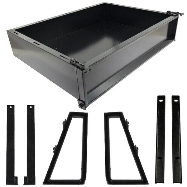 GTW Black Steel Rear Cargo Box Kit | 2017-Up Yamaha Drive2 Golf Cart | 04-048
