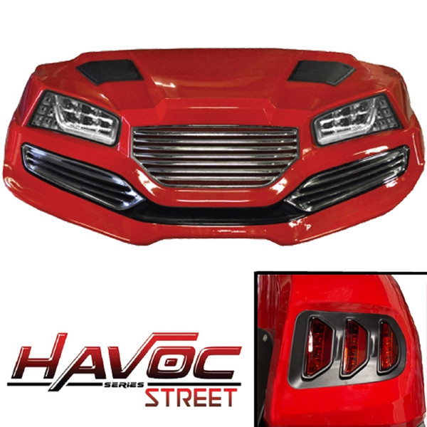 Madjax Havoc Series Street Body Kit Yamaha G29 Drive Golf Cart | Red