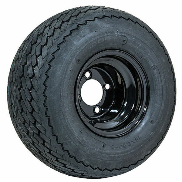 Golf Cart GTW 8" TopSpin Tire / Black Steel Wheel | 18" Tall | 1 Kit