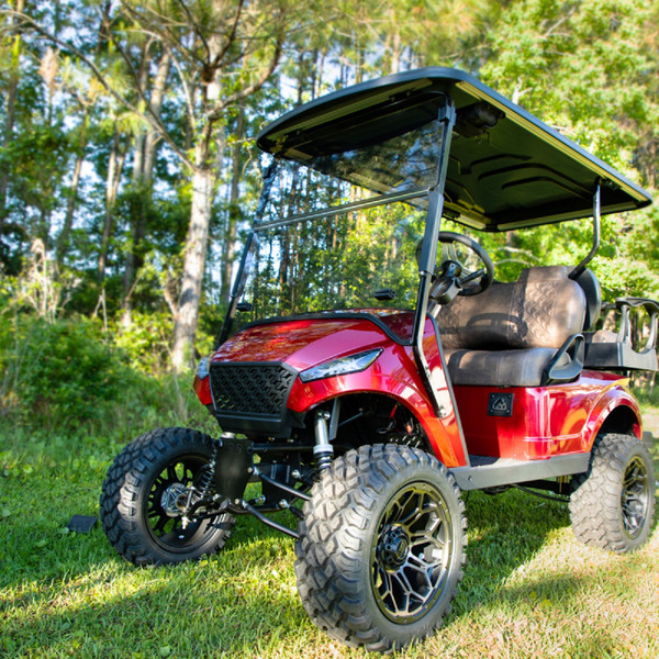 RedDot Clear Folding Front Windshield for EZGO TXT w/ Storm Body 1" Struts