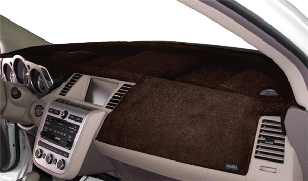 Ford SuperDuty 2023-2026 w/ 2 GB No Speaker Velour Dash Cover Mat Dark Brown