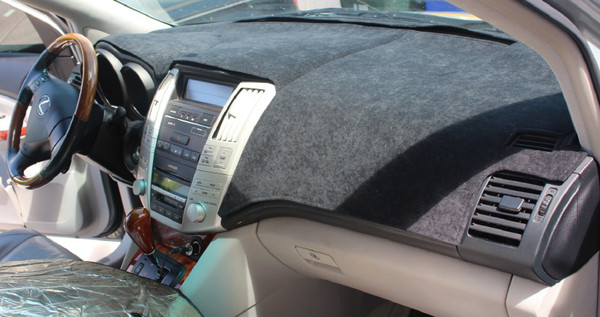 Honda CR-V 2007-2011 w/ Dual Zone Brushed Suede Dash Board Cover Mat Black