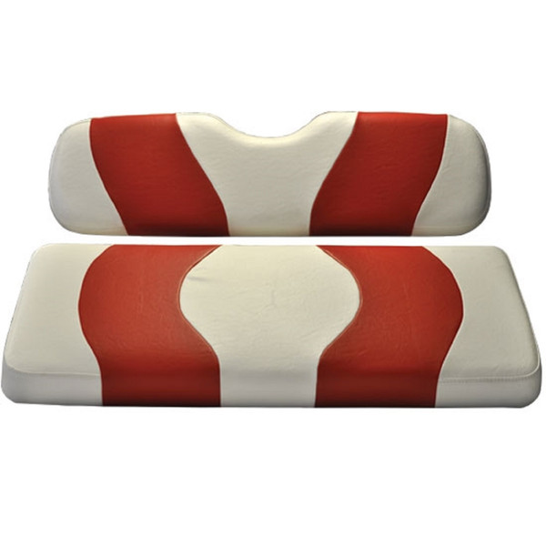 Madjax Wave White/Red Two-Tone Seat Covers | For Genesis 150 Rear Seats