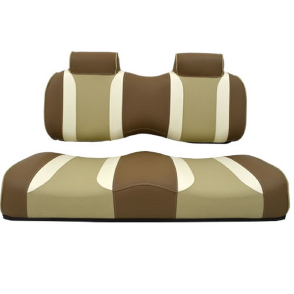 EZGO Golf Cart TXT RXV | Madjax Tsunami Seat Cushions Caramel Oyster