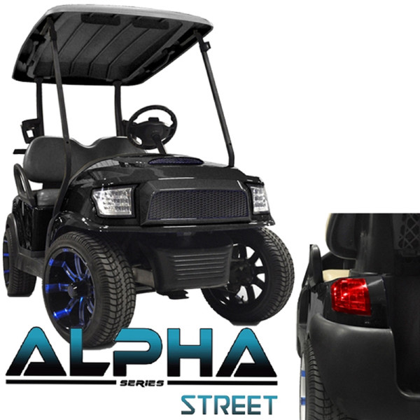 Madjax Alpha Street Body Club Car Precedent Onward Tempo Golf Cart | Black