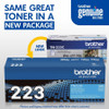 Brother Genuine TN-223C Standard Yield Cyan Toner Cartridge