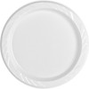 Genuine Joe Reusable Plastic White Plates 10327CT