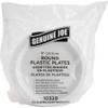 Genuine Joe Reusable Plastic White Plates 10329