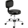 HON Medical Stool with Back, Black MTS11EA11