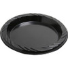 Genuine Joe Round Plastic Black Plates 10427