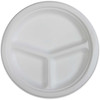 Genuine Joe 3-compartment Disposable Plates 10219CT