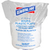 Genuine Joe Reusable Plastic White Plates 10327