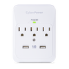 CyberPower CSP300WUR1 Professional 3 - Outlet Surge Protector with 600 J Surge Suppression