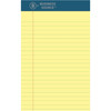 Business Source 5x8 Premium Writing Pad, 12 / Dozen, Tear Proof, Yellow