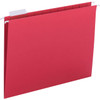 Business Source 1/5 Tab Cut Letter Hanging Folder, Letter Size, Red, 25/box