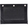 Business Source Binder Pencil Pouch, 3-Hole-Punch, Black