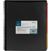 Business Source 1/3 Tab Cut Letter Organizer Folder, 24 Pockets, Black