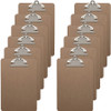 Business Source Standard Metal Clip Clipboard - Standard - Brown - 12 / Box