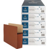 Business Source Letter Recycled File Pocket - 8 1/2" x 11" - 1200 Sheet Capacity - 5 1/4" Expansion - Redrope, Stock - Redrope - 30% Recycled - 50 / Carton