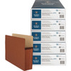 Business Source Letter Recycled File Pocket - 8 1/2" x 11" - 1200 Sheet Capacity - 5 1/4" Expansion - Redrope, Stock - Redrope - 30% Recycled - 50 / Carton