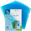 Business Source Letter File Sleeve, Blue, 20-Sheet Capacity, 10/Pack