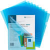 Business Source Letter File Sleeve, Blue, 20-Sheet Capacity, 10/Pack
