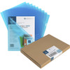 Business Source Letter File Sleeve, Blue, 20-Sheet Capacity, 50/Pack