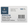 Business Source Plain Index Cards BSN65258