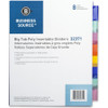 Business Source 3-Hole Poly Insert Index Dividers BSN32371