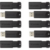 Verbatim 32GB PinStripe USB 3.0 Flash Drive, Business 10pk, Black VER70902