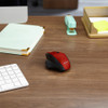 Verbatim Silent Ergonomic Wireless Blue LED Mouse - Red VER70243