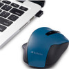 Verbatim Silent Ergonomic Wireless Blue LED Mouse - Dark Teal VER70244