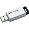 Verbatim 16GB Store 'n' Go Secure Pro USB 3.0 Flash Drive with AES 256 Hardware Encryption - Silver VER98664